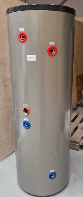 Buffervat RVS 270L met tapspiraal – GEBRUIKT, RVS
